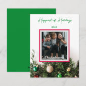 Aangepaste foto Feestdagen Ornamenten dennentakken Feestdagenkaart (Voorkant / Achterkant)