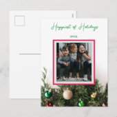 Aangepaste foto-Feestdagen Ornamenten Pijn Briefka Feestdagenkaart (Voorkant / Achterkant)