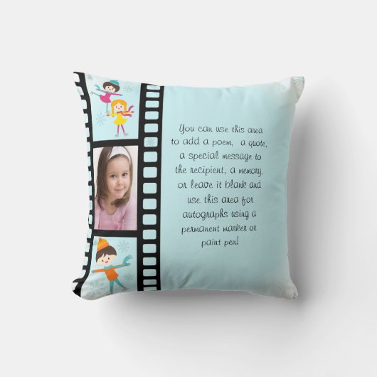 Aangepaste foto figuur schaatsen kussen (Voorkant)