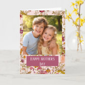 Aangepaste foto Fijne Moederdag bloemstuk Kaart (Gele Bloem)