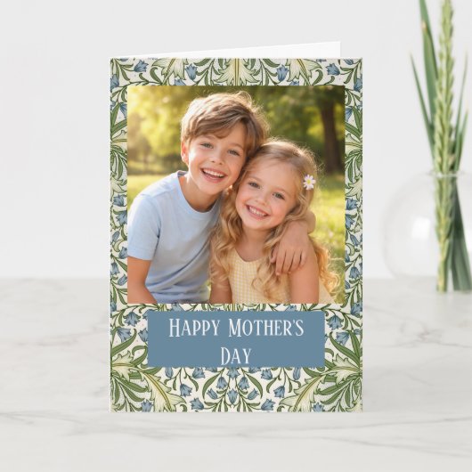 Aangepaste foto Fijne Moederdag bloemstuk Kaart (Voorkant)