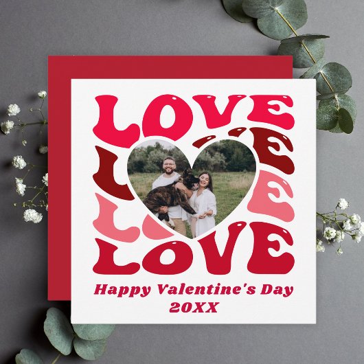 Aangepaste foto Fijne Valentijnsdag Feestdagenkaart