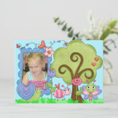 Aangepaste foto Filitaire Bug Birthday Uitnodiging (Staand voorkant)