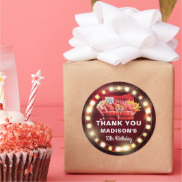 Aangepaste foto film Night Cinema Verjaardag Ronde Sticker