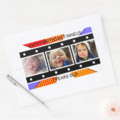 Aangepaste foto-filmstrip verjaardag rechthoekig rechthoekige sticker (Envelop)