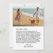 Aangepaste foto Flat Wedding Dank u kaart (Achterkant)