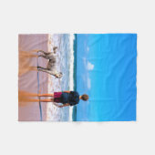 Aangepaste foto fleece deken met uw huisdier foto' (Voorkant (Horizontaal))