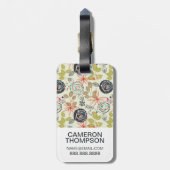 Aangepaste foto Floral achtergrond 3 Bagagelabel (Achterkant verticaal)