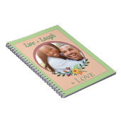 Aangepaste foto Floral Mint Green en Roze Notitieboek (Rechterzijde)