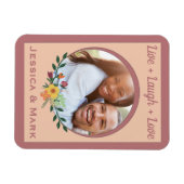 Aangepaste foto Floral Pink op maat Magneet (Horizontaal)