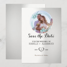 Aangepaste foto Floral Wreath Invitation