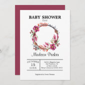 Aangepaste foto Floral Wreath Kaart (Voorkant / Achterkant)