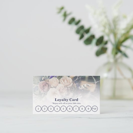 Aangepaste foto Florist Loyalty Kaart (Staand voorkant)