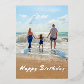 Aangepaste foto Folie geboortedag Kaart Uw familie (Voorkant)