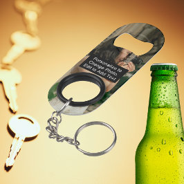 Aangepaste foto foto foto-naam Monogram citaat Mini Flessenopener