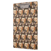 Aangepaste foto foto foto Pattern Dog Name Spiral Klembord (Links)