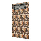 Aangepaste foto foto foto Pattern Dog Name Spiral Mini Klembord (Angled2)