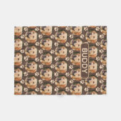 Aangepaste foto foto foto Pattern-naam Fleece Deken (Voorkant (Horizontaal))