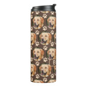 Aangepaste foto foto foto Pattern-naam Thermosbeker (Gedraaid links)