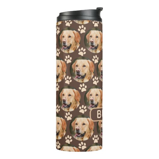 Aangepaste foto foto foto Pattern-naam Thermosbeker (Gedraaid links)