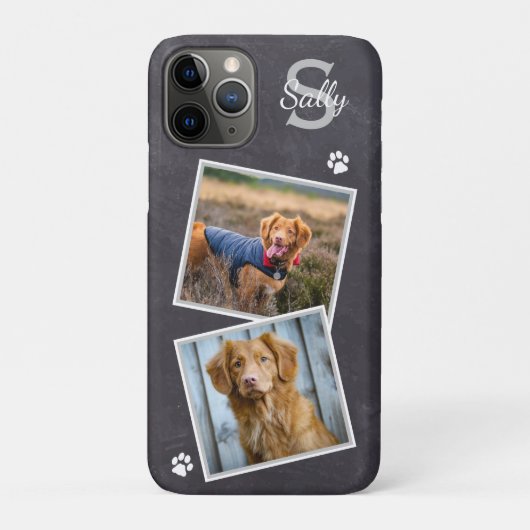 Aangepaste foto foto foto van Pet Dog Cat Slate Ma Case-Mate iPhone Case (Achterkant)