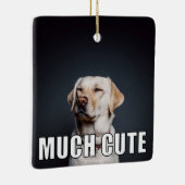 Aangepaste foto foto Funny Much Cute Meme Style Keramisch Ornament (Rechts)