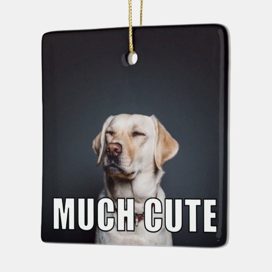 Aangepaste foto foto Funny Much Cute Meme Style Keramisch Ornament (Links)