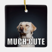 Aangepaste foto foto Funny Much Cute Meme Style Keramisch Ornament (Voorkant)