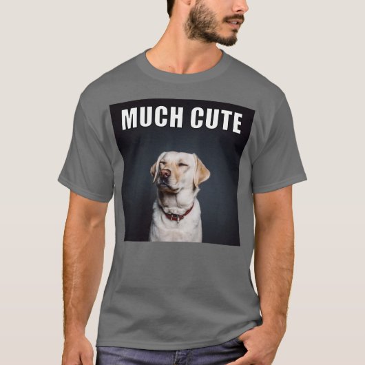 Aangepaste foto foto Funny Much Cute Meme Style T-shirt (Voorkant)