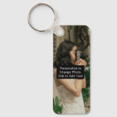 Aangepaste foto-foto-naam Monogram citaat Aluminiu Sleutelhanger (Voorkant)