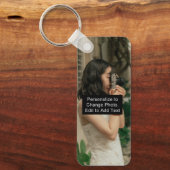 Aangepaste foto-foto-naam Monogram citaat Aluminiu Sleutelhanger (Voorkant)