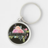 Aangepaste foto foto-naam Monogram Citaat Kleine P Sleutelhanger (Voorkant)