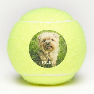 Aangepaste foto foto van Dog Pet Foto Naam Puppy F Tennisballen