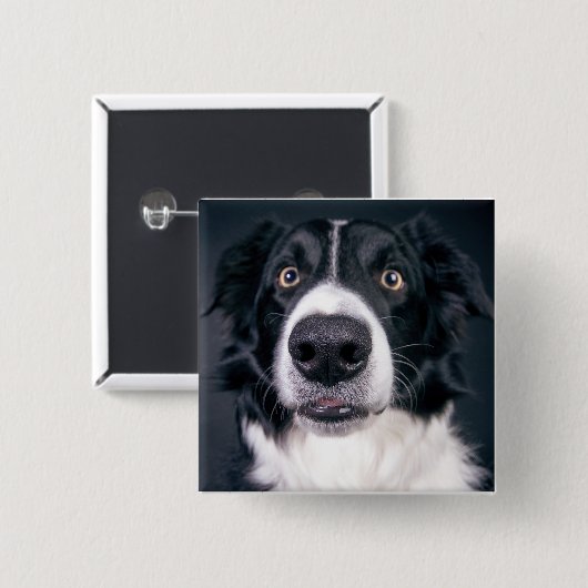 Aangepaste foto-foto van Dog Vierkante Button 5,1 Cm (Voorkant /achterkant)