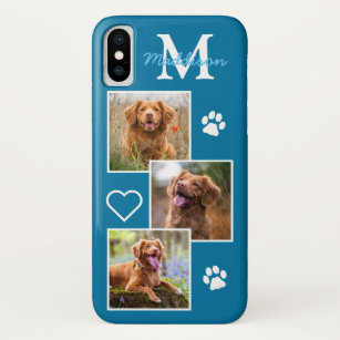 Aangepaste foto foto van Pet Dog Cat Collage Monog Case-Mate iPhone Case