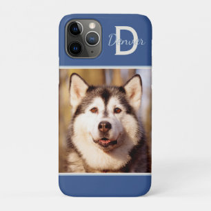 Aangepaste foto foto van Pet Dog Cat Cute Monogram Case-Mate iPhone Case