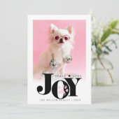 Aangepaste foto foto van Pet JOY Paw afdrukken Feestdagenkaart (Staand voorkant)