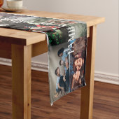 Aangepaste foto foto's Collage Familienaam 14 Fami Korte Tafelloper (Voorbeeld)