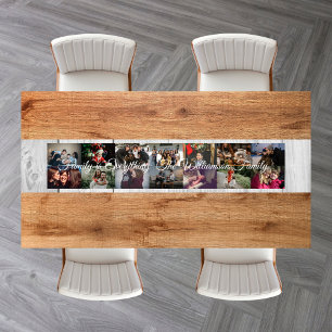 Aangepaste foto foto's Collage Familienaam 14 Fami Korte Tafelloper