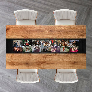 Aangepaste foto foto's Collage Familienaam 14 Fami Korte Tafelloper