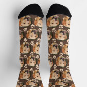 Aangepaste foto foto's patroon foto's naam bruin sokken (Top)