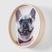 Aangepaste foto Franse Bulldog muurklok (Hoek)
