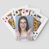 Aangepaste foto Funny Ermahgerd Meme Style Pokerkaarten (Achterkant)