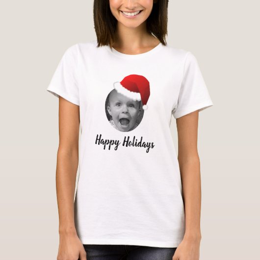 Aangepaste foto Funny Kerstkerstkerstkerstkerstker T-shirt (Voorkant)
