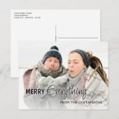 Aangepaste foto Funny Merry Alles Humor Text Briefkaart (Voorkant / Achterkant)