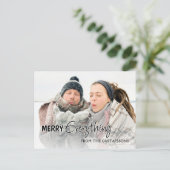 Aangepaste foto Funny Merry Alles Humor Text Briefkaart (Staand voorkant)