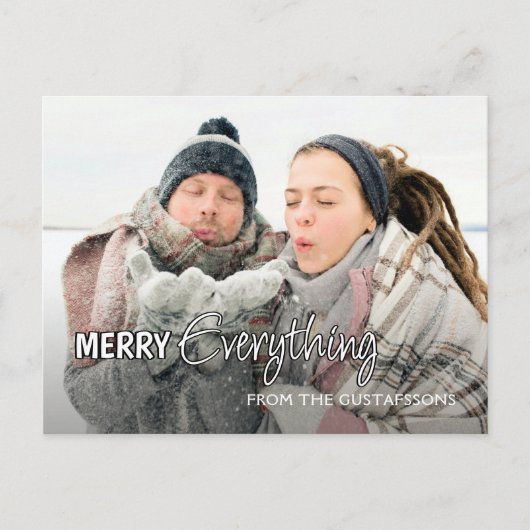 Aangepaste foto Funny Merry Alles Humor Text Briefkaart (Voorkant)