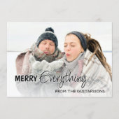 Aangepaste foto Funny Merry Alles Humor Text Feestdagenkaart (Voorkant)