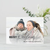 Aangepaste foto Funny Merry Alles Humor Text Feestdagenkaart (Staand voorkant)