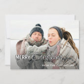 Aangepaste foto Funny Merry Alles Humor Text Feestdagenkaart (Voorkant)